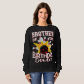 Sweatshirt Frère Du Bowler D'Anniversaire Kid Bowling Party (Devant entier)