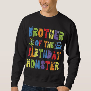 Sweatshirt Frère Du Monstre D'Anniversaire Alien Enfant B-day