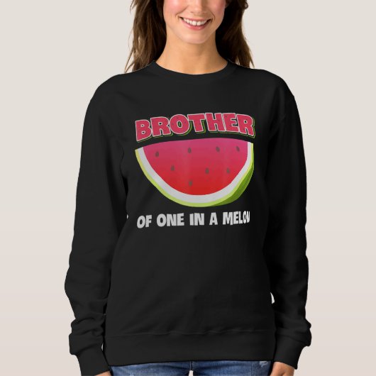 Sweatshirt Frère D'Un Dans Une Famille Melon Matching Waterme (Devant)