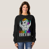 Sweatshirt Frère Unicorne Soeur à Big Bro Brothercorn Chri (Devant entier)