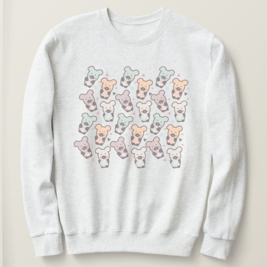 Sweatshirt Friandises de ours mignons Confetti (Design devant)