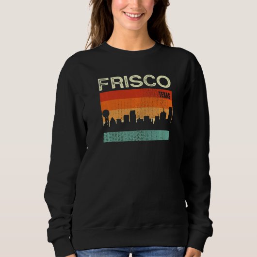 Sweatshirt Frisco Texas Ville Skyline (Devant)