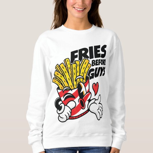 Sweatshirt Frites avant les mecs – Frites françaises de dessi (Devant)