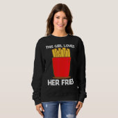 Sweatshirt Frites Cool Pour Filles Enfants Nourriture Rapide (Devant entier)