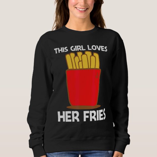Sweatshirt Frites Cool Pour Filles Enfants Nourriture Rapide (Devant)