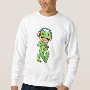 Sweatshirt Frog à la musique avec casque