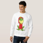Sweatshirt Frog as Firefighter avec Helmet (Devant entier)