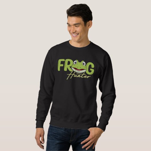 Sweatshirt Frog Hunter Amphibian Frog Catcher Tadpole Toad (Devant entier)