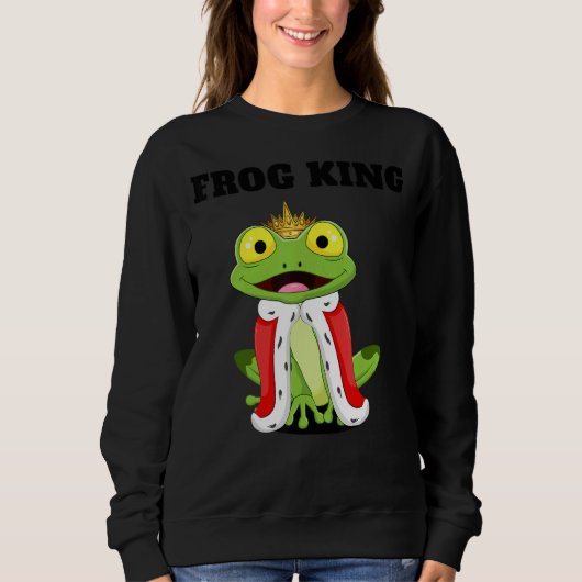 Sweatshirt Frog King Boys Frog Mens Frog (Devant)
