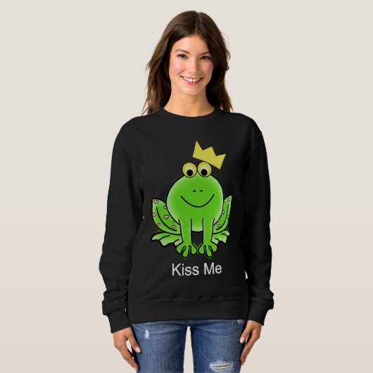 Sweatshirt Frog Kiss Me (Devant entier)
