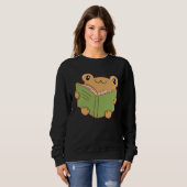 Sweatshirt frog reading book (Devant entier)