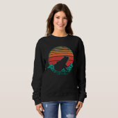 Sweatshirt Frog Sunset Retro Vintage Grid (Devant entier)
