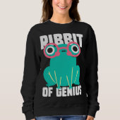 Sweatshirt Frog Toad  Ribbit of Genius (Devant)