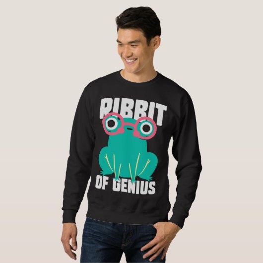 Sweatshirt Frog Toad  Ribbit of Genius (Devant entier)