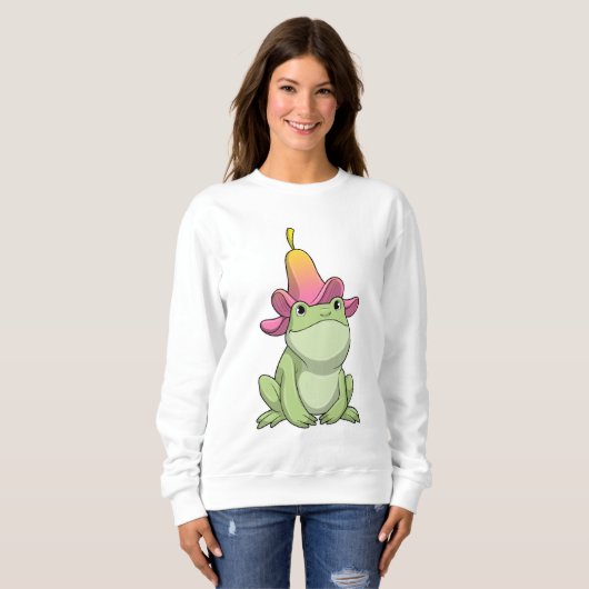 Sweatshirt Frog with Plumeria (Devant entier)