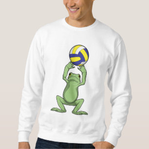 Sweatshirt Frog with Volleyball