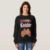 Sweatshirt Frohe Ostern colourful eggs Easter  Easter eggs (Devant entier)