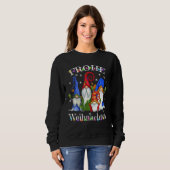 Sweatshirt Frohe Weihnachten Allemand Gnome Décoration de Noë (Devant entier)