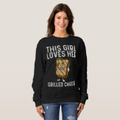Sweatshirt Fromage Grillé cool Art Pour Filles Enfants Sandwi (Devant entier)