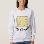 Sweatshirt Fromage Suisse Jaune Wedge Dire Fromage Alimentati (Devant)