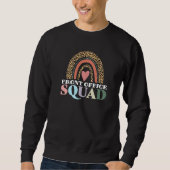 Sweatshirt Front Office Squad Leopard Rainbow Back To School (Devant)