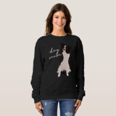 Sweatshirt Frontière blanche et noire Collie Chien Maman Chie (Devant entier)