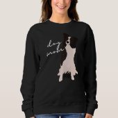 Sweatshirt Frontière blanche et noire Collie Chien Maman Chie (Devant)