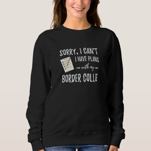 Sweatshirt Frontière Collie Plans Amoureux de les chiens Chie (Devant)