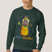 Sweatshirt Frosty Beer Man Custom Photo Drôle Vilain Noël (Devant)