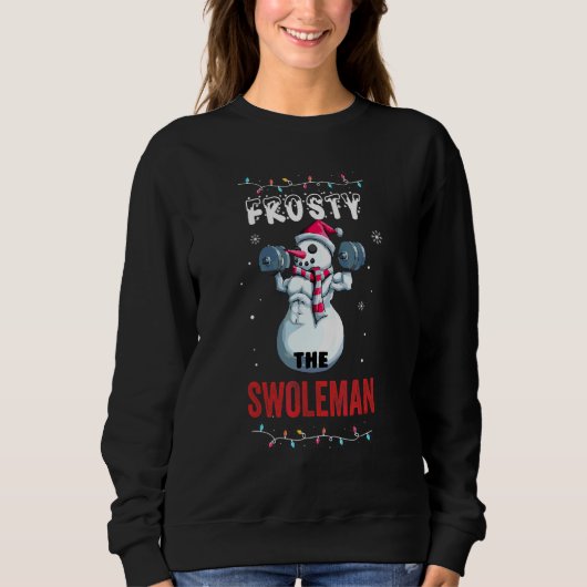 Sweatshirt Frosty le bonhomme de neige pull de Noël laid (Devant)