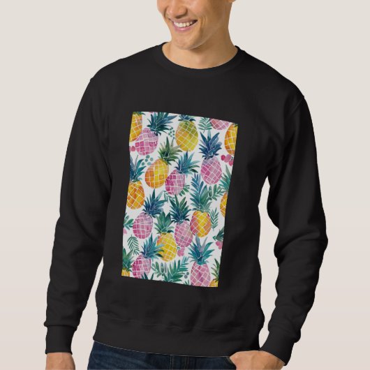 Sweatshirt Fruit d'ananas Motif vintage (Devant)