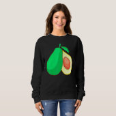 Sweatshirt Fruit d'avocat Nourriture Végétalien Végétarien (Devant entier)