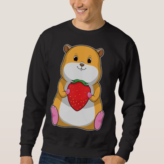 Sweatshirt Fruit de fraise à l'hamster (Devant)