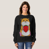 Sweatshirt Fruit de fraise à l'hamster (Devant entier)