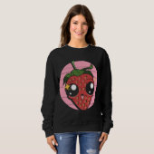 Sweatshirt Fruit d'été Retro Red Berry Fruit d'alimentation K (Devant entier)