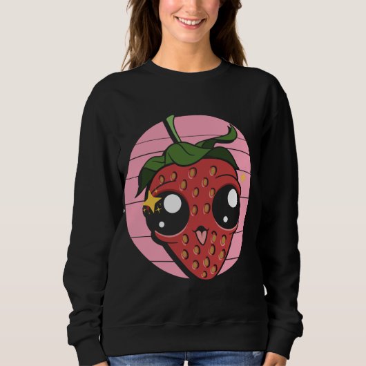 Sweatshirt Fruit d'été Retro Red Berry Fruit d'alimentation K (Devant)