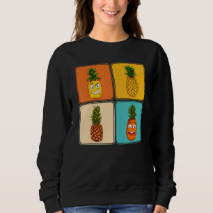 Sweatshirt Fruit Exotique d'Été Pop Ananas Tropical