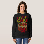 Sweatshirt Fruit Gâteau de Noël moche style (Devant entier)