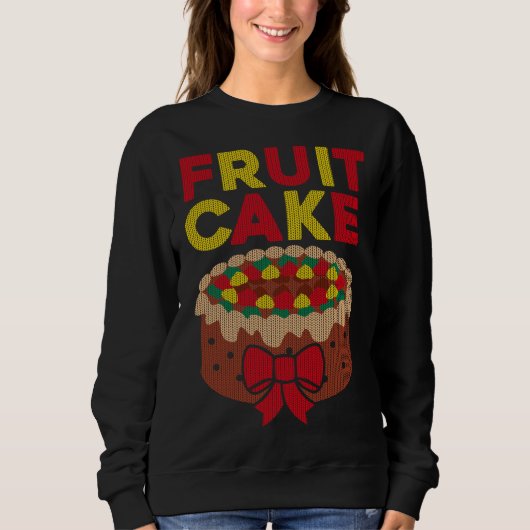 Sweatshirt Fruit Gâteau de Noël moche style (Devant)