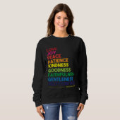 Sweatshirt Fruit of the Spirit Love Joy Peace Christian (Devant entier)