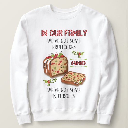 Sweatshirt Fruitcake Famille Vilain T-shirt Sweater de Noël (Design devant)