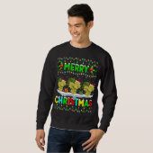Sweatshirt Fruits de Noël Éclairage de Noël Chapeau de Noël J (Devant entier)