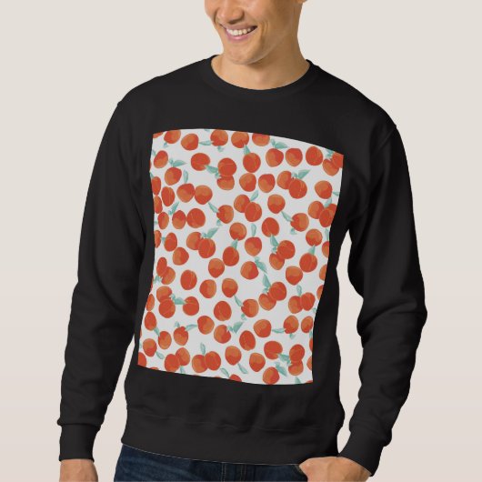 Sweatshirt Fruits de pêche, motif d'été. (Devant)
