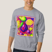 Sweatshirt Fruits et étoiles vibrants. Commandez dès maintena (Devant)