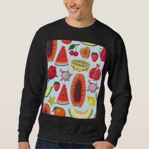 Sweatshirt Fruits Exotiques : Imprimé tendance sans couture.