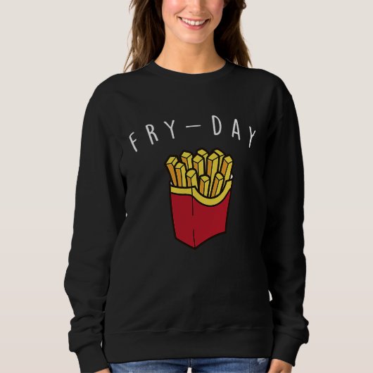 Sweatshirt Fry Day Frites Frites de Patate Douce Restauratio (Devant)