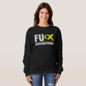 Sweatshirt Fu Endometriose Ruban jaune - Endometriose (Devant entier)