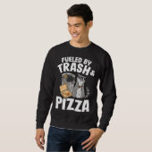 Sweatshirt Fueled By Trash And Pizza Raccoon  1 (Devant entier)