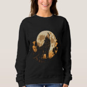 Sweatshirt Full Moon Howling Wolf Wolves   3 (Devant)