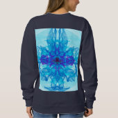 Sweatshirt FUMÉE BLEUE - Art Fractal - (Dos)